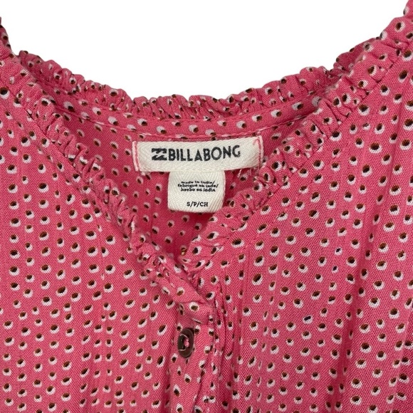 Billabong Sweet Edges midi Dress slip button-front pink women’s small - Picture 9 of 12